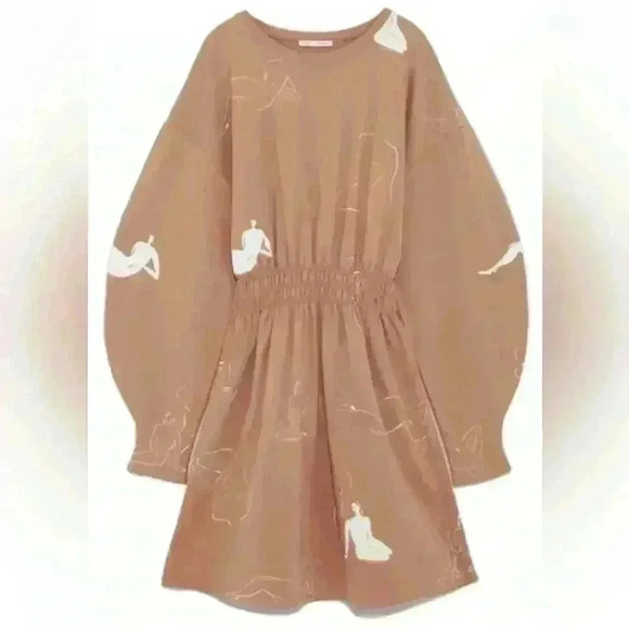 Zara Brown Long Sleeve Dress - Picture 4 of 8